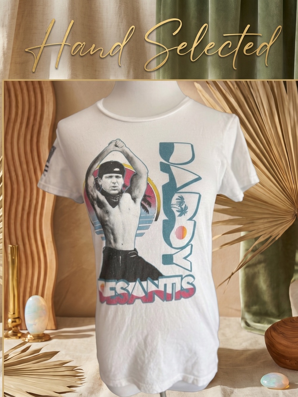 Printed Kicks Daddy DeSantis Political Novelty Graphic Tee Florida Retro